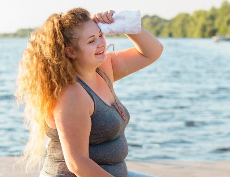 woman near water